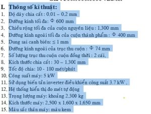 thong so may chia cuon mang